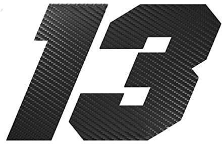 JAWSEU Autoaufkleber - Zahl 13, Nummern Aufkleber für Auto, Autoaufkleber Autonummer Rallye Zahlen Racing Aufkleber für Auto Motorrad Boot Tuning Zubehör