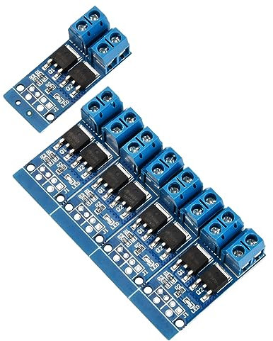 5 Stücke Treibermodul,DC 5V-36V 15A (max.30A) 400 W PWM Anpassung Schaltersteuerplatine Motorsteuerplatine MOSFET-Triggerschalter PWM Reglersteuerplatine Dual-Hochleistungs Switching Driver Modul