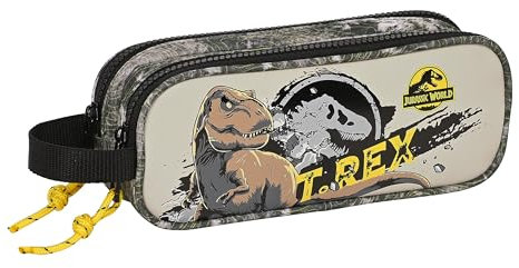 Safta Double Jurassic World Warning Pencil Case One Size