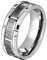 KnSam Wolfram Ring 8MM, Retro Matte Gebürstet Ringe Pärchen Eheringe, Trauringe Breit Ring Silber, Gr.54 (17.2)