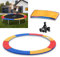 JNGLGO Protège-rebord de trampoline, résistant à la déchirure et aux UV, protection des bords en PVC et PE, tapis de sécurité pour trampoline Ø 305 cm, tricolore