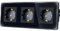 TAWOIA Schuko Steckdose, EU-Standard 3 Fach Unterputz Mit 2,5D Curved Glas Platte, Wandsteckdosen Schwarz 86 * 228mm