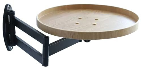 WHYATT Extendable Dining Table, Wandtisch Mit Ausziehbarer Ablage, Faltbares Wandregal für Schlafzimmer, Badezimmer, Wohnzimmer (Color : Oak)