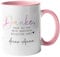 Generisch kleinebuchstaben® Personalisierte Tasse Danke dass du MIR beim Wachsen geholfen hast Geschenk Erzieherin Tagesmutter Abschiedsgeschenk Kita – 330ml – Becher Innen & Henkel - Rosa