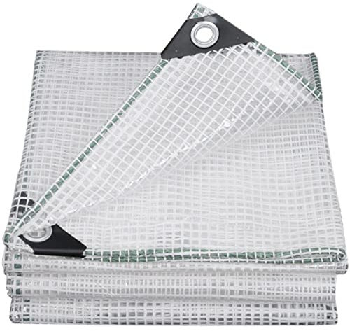 Bâche Transparente pour Extérieur Anti-déchirure Parasol Et Résistance Au Vent Housse de Pluie Terrasse Matériau de Maille PE pour Poulailler, Ferme, Jardin ( Color : Transparent , Size : 6mx6m )