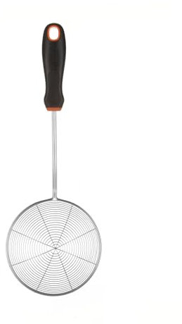 Schiumarola ragno in acciaio inox manico in silicone nero Utensili e accessori