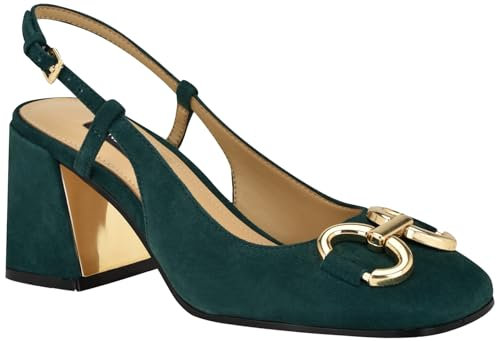 Nine West Women's Cast Pump, Dark Green Suede 300, 5.5 UK