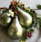 Green Pear Christmas Tree Baubles - 2 Sizes, Mini & Large, Jewel Coloured, Traditional Glass