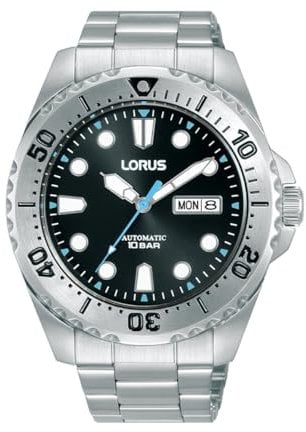 LORUS Herren Analog Automatik Uhr mit Edelstahl Armband RL471BX9