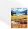 ASelected Lot de 6 grandes toiles tendues de 50 x 40 cm pour peinture - 100 % coton sans acide - Toile professionnelle pour acrylique, huile, gouache, aquarelle (blanc)