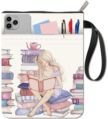 craspire Reader Buchhülle Buchmuster Buchumschläge Buchschutz Für Taschenbücher Waschbarer Buchumschlag Aus Stoff Mit Reißverschluss Und Zusätzlicher Hüllentasche Für Buchliebhaber Geschenke