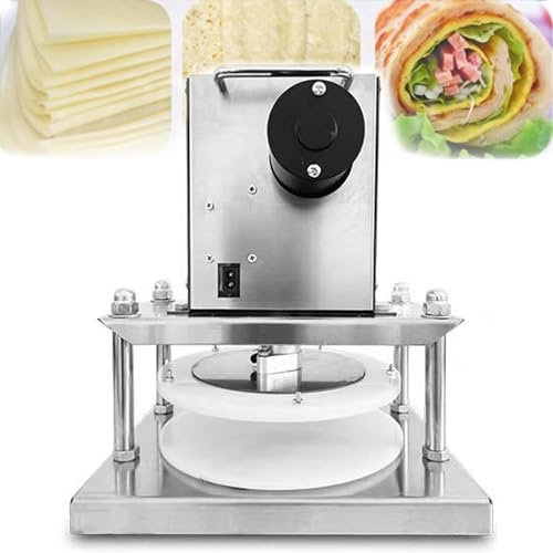 DHMYDPDZ Presse Tortillas Automatique Machine,Laminoir électrique Commercial De Pâte à Pizza,Acier Inoxydable Presse à Pâtisserie,Faible Bruit,pour Pizza,Tarte,Tortillas,Pâtisserie,Type25