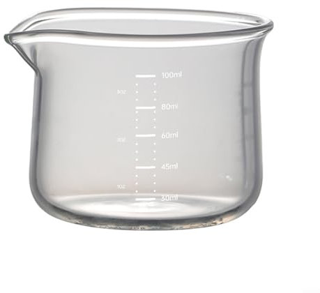 Taza medidora de vidrio resistente al calor, doble escala, 100 ml