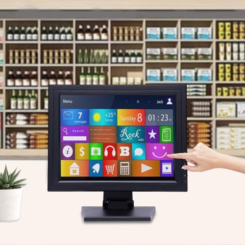 Tenddya Touchscreen Monitor, 15 inch Portable Monitor HDR 1024x768 High Res LED Monitor Built-in Touchscreen Display w/Stylus Pen for PC POS Cashier Restaurant Bar Coffee Store