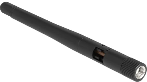 Delock WLAN 802.11 ac/ax/a/b/g/n Antenne RP-SMA Stecker, 2 dBi, Omnidirektional, Schwarz, 50 Ohm