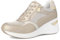 inblu Scarpe da Ginnastica Donna Colorate e Strass Laterali con Leggero Tacco, Chiusura con Lacci e Cerniera, Platino, 37 EU
