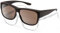 Eye Am Überziehbrille | Polarisierte Sonnenbrille für Brillenträger | UV400 Schutz | Fit Over Brille für Damen & Herren | Inkl. Etui & Reinigungstuch | Modell: Überbrille (B | BROWN)