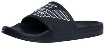 Emporio Armani Herren Slider Mit Geprägtem Adler, White/Black