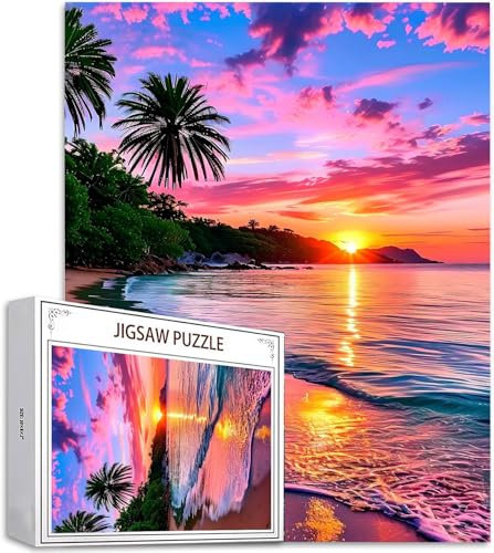 Puzzle Strand Puzzle 5000 Teile, Holzpuzzle Erwachsene, Mehrfarbig Holzpuzzle, Klassische Puzzles Landschaft Wooden Jigsaw für Erwachsene Und Kinder 14 Jahren, Geschenke Home Dekor 156x105cm D-647