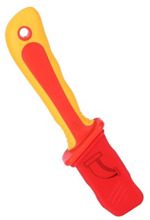 Couteau D'isolation électricien, Lames en Forme de Crochet, Drépule, Chaussures de Guidage, Poignées Non Glissantes, Fibre de Verre Renforcée en Plastique, Lame en Acier