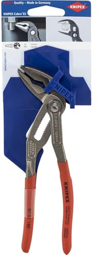 KNIPEX Cobra ES Water Pump Pliers Extra-Slim self-Service Card with Non-Slip Plastic Coating 180 mm, 87 51 180 SB