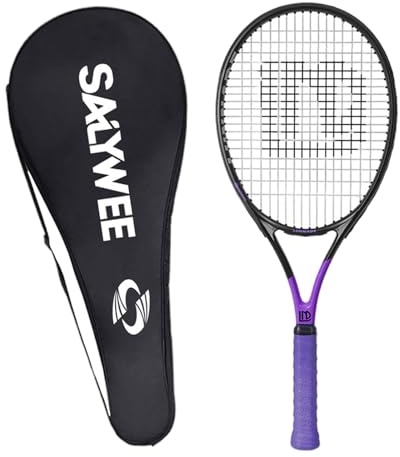 MotiveTech Racchetta da Tennis per Allenatori di Tennis solitari, Racchetta da Giardino, Parco, Allenamento, Esercizio Pratico, Cortile, Pratica Professionale, Viola