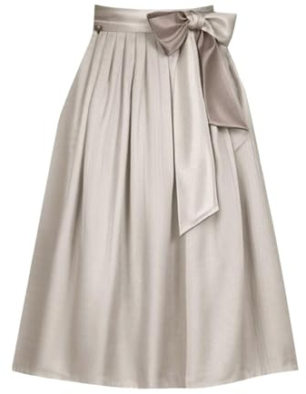 Angxiwan Dirndl Schürze Dirndlschürzen Midi Dirndlschürze Einzeln Lang Schürze Für Dirndl Kleid Streifenmuster Trachtenschürze Apron Einfärbig Taftschürze Trachtenmode für Oktoberfest