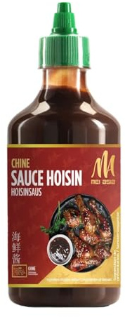 MEI ASIA - Sauce Hoisin Barbecue à l'Ail et au Sésame - Texture Onctueuse et Parfumée - le flacon de 455mL - Le Lot De 3
