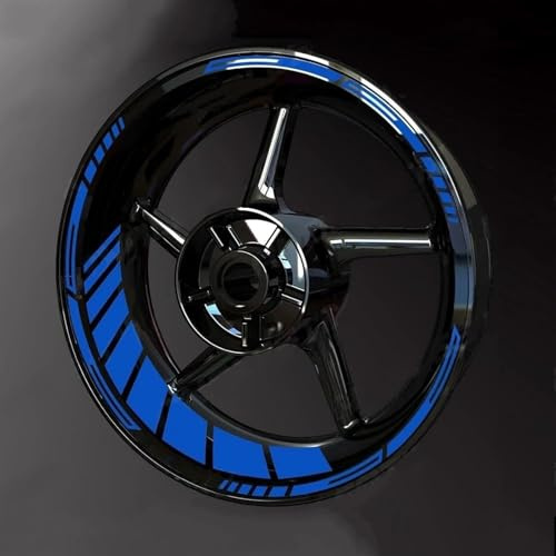 Woniyal Adesivi Cerchi per BMW R 1200 GS 2007-2012 R 1200 ADV, Decorazione Ruota Catarifrangente Stickers Moto Sportivo Profilo Bordo Grafica Racing Strisce,D