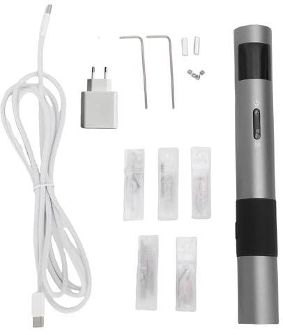 KIMISS Couteau de Coupe à Ultrasons 40 KHz pour l' 3D et l'artisanat – Vitesse Réglable et Lame en Alliage de Titane pour une Coupe Précise de la Fibre de Carbone, et Plus (FS-S1 Prise UE 220V)