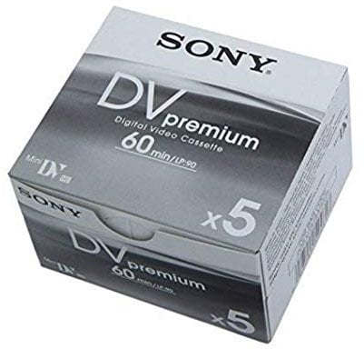 Sony DVM 60 PRE mini DV-Cassetta per videocamera (60min), confezione 4 + 1