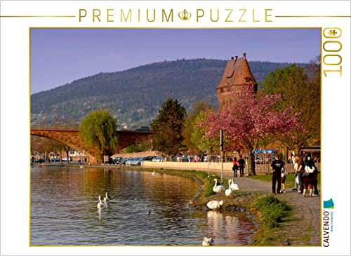 CALVENDO Puzzle Miltenberg, Uferpromenade im Abendlicht | 1000 Teile Lege-Größe 64 x 48 cm Foto-Puzzle für glückliche Stunden