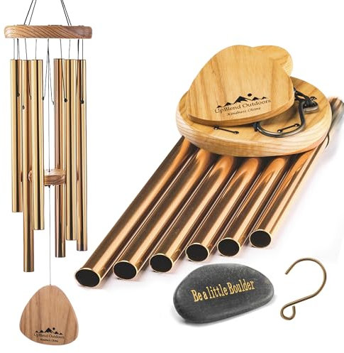 UpBlend Outdoors Wind Chimes for Outside - 29 Bronze Wind Chimes for Outdoors, Harmonic Tuned Wind Chime Outdoor, Windchimes for Mom, Grandma, Windchime for Her