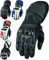 Texpeed Motorcycle Mens Leather Riding Gloves Motorbike Moped Biker Air Vented With CE Knuckle Armour Protection Black Sports - 2XL