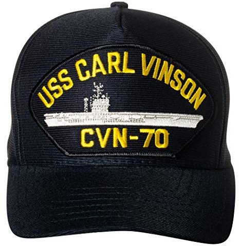 Artisan Owl USS Carl Vinson CVN-70 Supercarrier Emblem Aufnäher, Marineblau