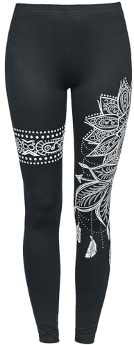 Gothicana by EMP Damen Schwarze Leggings mit Mandala-Print