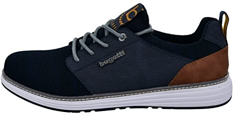 bugatti Sneaker mit Memory Foam im sportlichen Design, ergonimische Passform, Dunkelblau, 44 EU