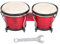 Bongos Drum Wooden Lightweight Red Rhythm Club Djembe mit Schraubenschlüssel Early Educational Toys für Kinder
