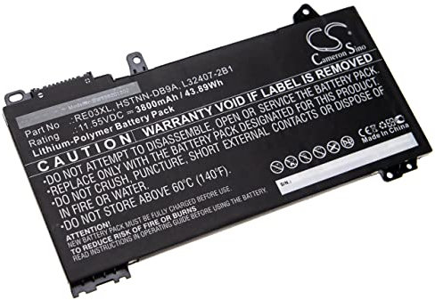 vhbw Akku kompatibel mit HP ProBook 450 G6, 450 G6(5TJ97EA), 450 G6(5TJ99EA), 450 G7, 455R G6 Notebook (3800mAh, 11,55V, Li-Polymer)