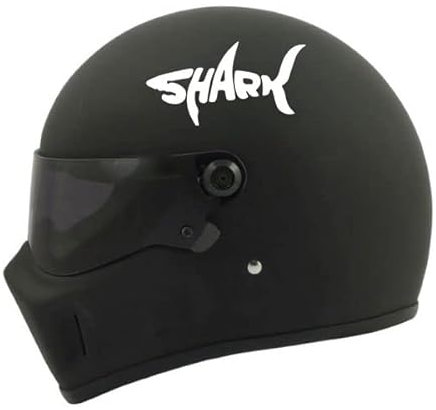 NewTeam Shark Aufkleber – Hai Schriftzug ideal für Auto – Motorrad – Scooter – LKW – Laptop – Comics Decal – aus hochwertigem Vinyl – 2 Stück (weiß)