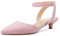 Women Kitten Low Heel Close Pointed Toe Pumps Court Shoe Ankle Strap Slingback Buckle Sandals Wedding Office Cute Classic Shoes Pink Suede 5 UK
