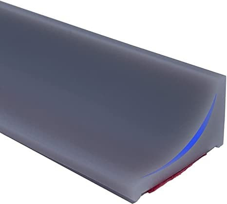 100CM Autoadesiva Silicone Doccia per Barriera,Pieghevole Acqua Profilo Bordo Doccia Vasca da Bagno,Striscia di Ritenzione Bagno,Paratie Antiallagamento Porta,Guarnizione Piatto Doccia(Grigio)