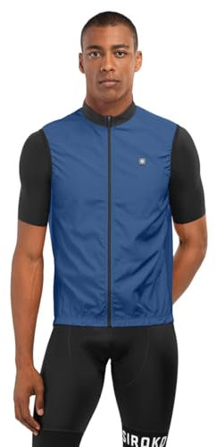 SIROKO - Gilet Vélo Coupe-vent V1 Marine - M - Bleu marine
