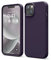 elago Cover Silicone Liquido Custodia Compatibile con iPhone 14 Case (6.1), Silicone Premium, Protezione Completa - Cover Antiurto 3 Strati, Custodia Morbida Microfibra Antigraffio (Viola Scuro)