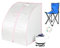Portátil Sauna de Vapor, Tienda de Sauna Aislada de 4 Capas Plegable y 1.8L 1000W Generador de Vapor para Sauna para Baños de Sauna,Sudoración,Adelgazamiento,Desintoxicación,Terapia Corporal (plata)