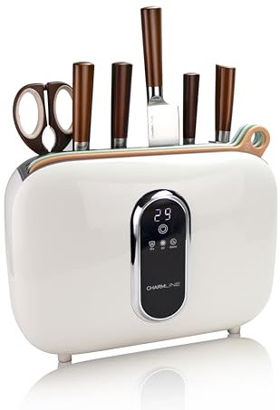 Charmline Smart Knife Cutting Board, Chopping Board Kitchen Tools Drying Holder with 3pcs Cutting Boards, 5 Knives