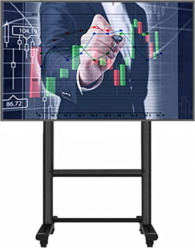 Tragbarer TV-Ständer, schwenkbarer Universal-TV-Ständer, tragbarer TV-Ständer kann in der Höhe verstellt Werden, TV-Wagen für 55 bis 95 Zoll LED-LCD-Flachbildschirm, Klassenzimmer, Hörsäle, Hotels,