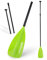 Abahub 3-Parte Remo Paddle Surf Aluminio Pala Sup Paddle Telescopic 173-213cm con Revestimiento de PU para Sup Surf Board Boating, Hoja de Plástico de Nylon Negro Azul Verde Naranja