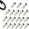 20 Teile Leder Endkappen, Lederband Verschluss Silber, Endkappen zur Schmuckherstellung, Lederband Verschluss, Schnur Endkappen Vernickeltes, Geeignet für Die Herstellung von Armbandschmuck