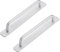 Funnytek 2 maniglie autoadesive per mobili, in alluminio, senza foratura, per armadio, cucina, porta scorrevole, porta del balcone, 212 mm, argento